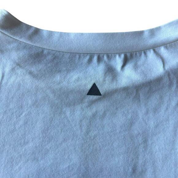 Vitality Balance Athletica Size M Oversized Crop Tee Shirt White Black Logo Gym - Picture 6 of 8